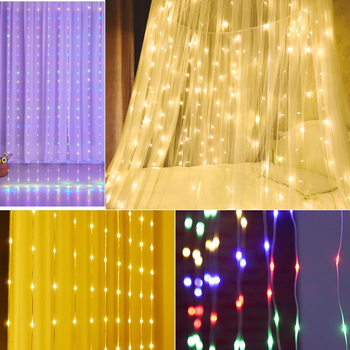 LED завесни светлини, 300 диода, USB захранване, IP65, дистанционно управление