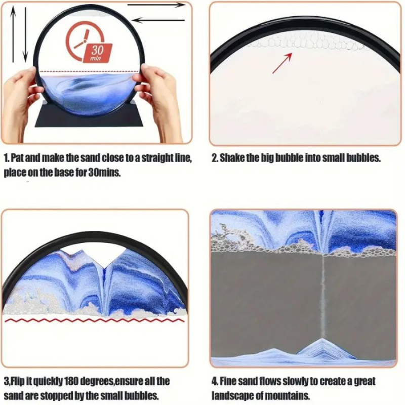 3D δυναμικό γυάλινο μενταγιόν με κίνηση υγρού και σκηνή βαθιάς θάλασσας, χειροποίητο, μοντέρνος μινιμαλισμός, χειροτεχνικό μενταγιόν, με δυνατότητα ιδιωτικής ετικέτας