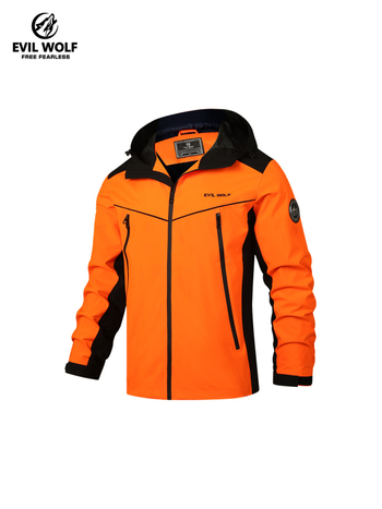 EVIL WOLF jakna s kapuljom – otporna na vjetar, sportski stil, uski kroj, za proljeće i jesen