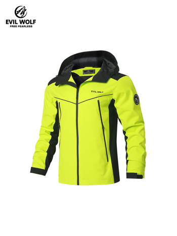EVIL WOLF jakna s kapuljom – otporna na vjetar, sportski stil, uski kroj, za proljeće i jesen