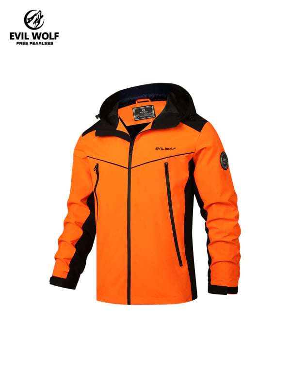 EVIL WOLF jakna s kapuljom – otporna na vjetar, sportski stil, uski kroj, za proljeće i jesen