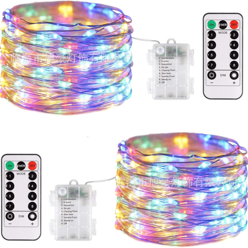 Vodootporno kućište za baterije s bakrenim žicama, USB LED niz za vanjsku dekoraciju i božićno osvjetljenje