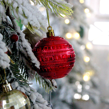 Božićni set kuglica, 40 kom, plastika, otisak, elektroplating završna obrada