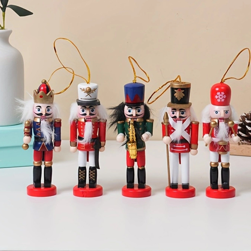 Коледни висулки Nutcracker, дървени, стил карикатура и модерно изкуство, от Sincere crafts