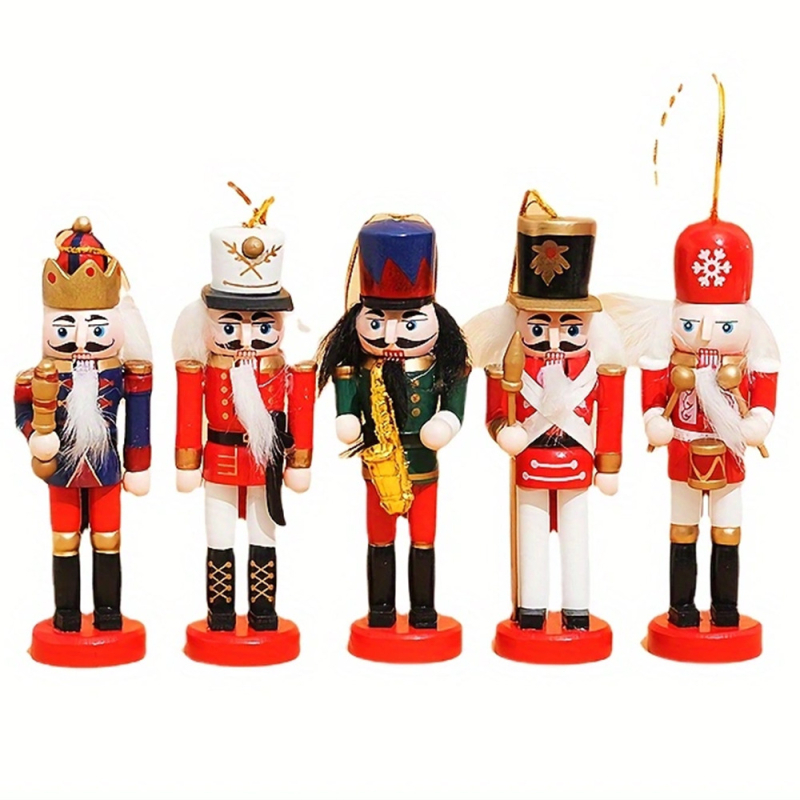 Коледни висулки Nutcracker, дървени, стил карикатура и модерно изкуство, от Sincere crafts