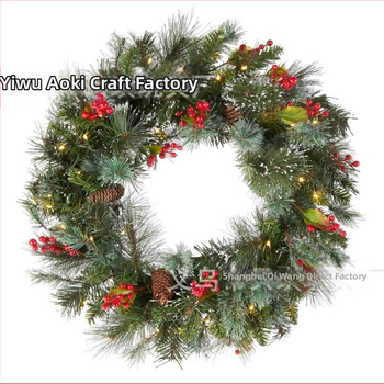 Beiqi plastikinis Kalėdinis vainikas – pakabukas ant durų ir langų