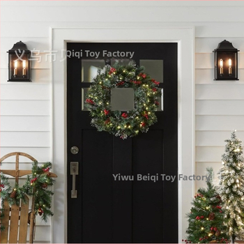 Beiqi plastikinis Kalėdinis vainikas – pakabukas ant durų ir langų