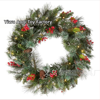 Beiqi plastikinis Kalėdinis vainikas – pakabukas ant durų ir langų