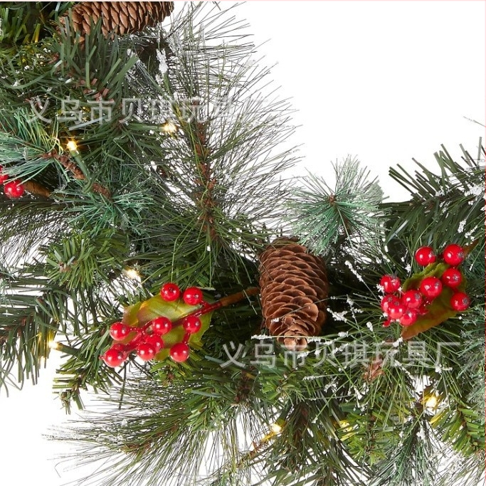 Beiqi plastmasas Ziemassvētku vainags piekārts uz durvīm un logiem