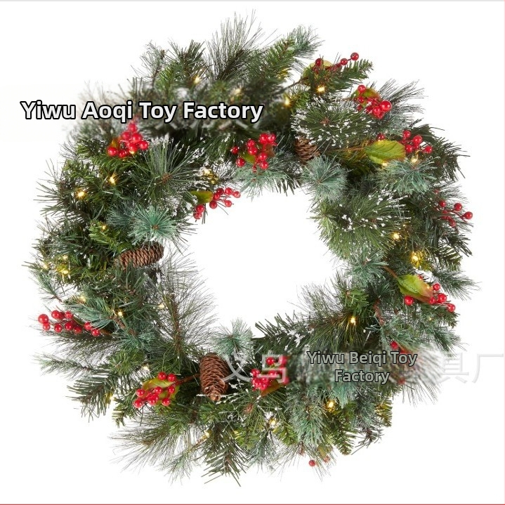 Beiqi plastmasas Ziemassvētku vainags piekārts uz durvīm un logiem