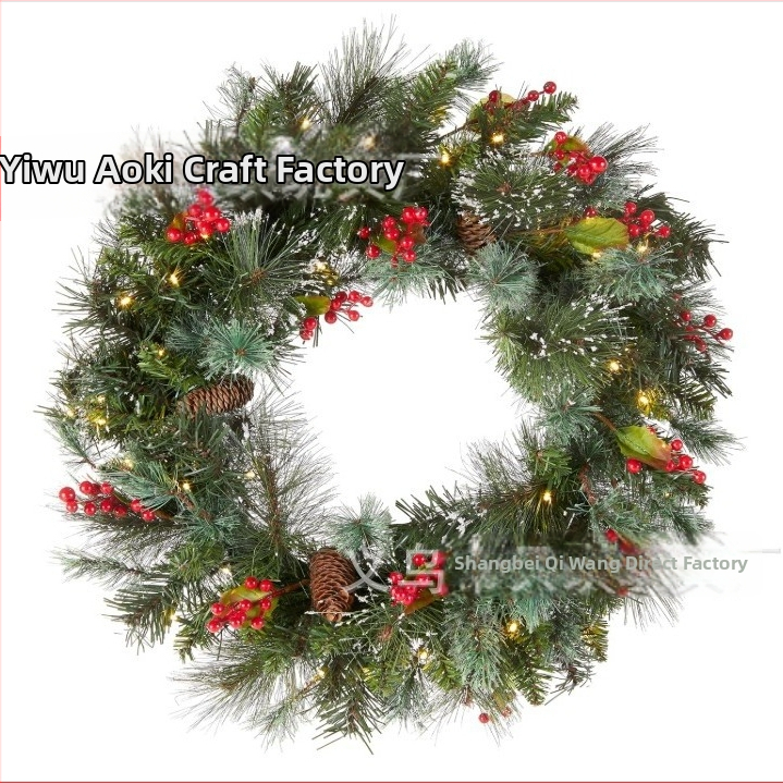 Beiqi plastikinis Kalėdinis vainikas – pakabukas ant durų ir langų