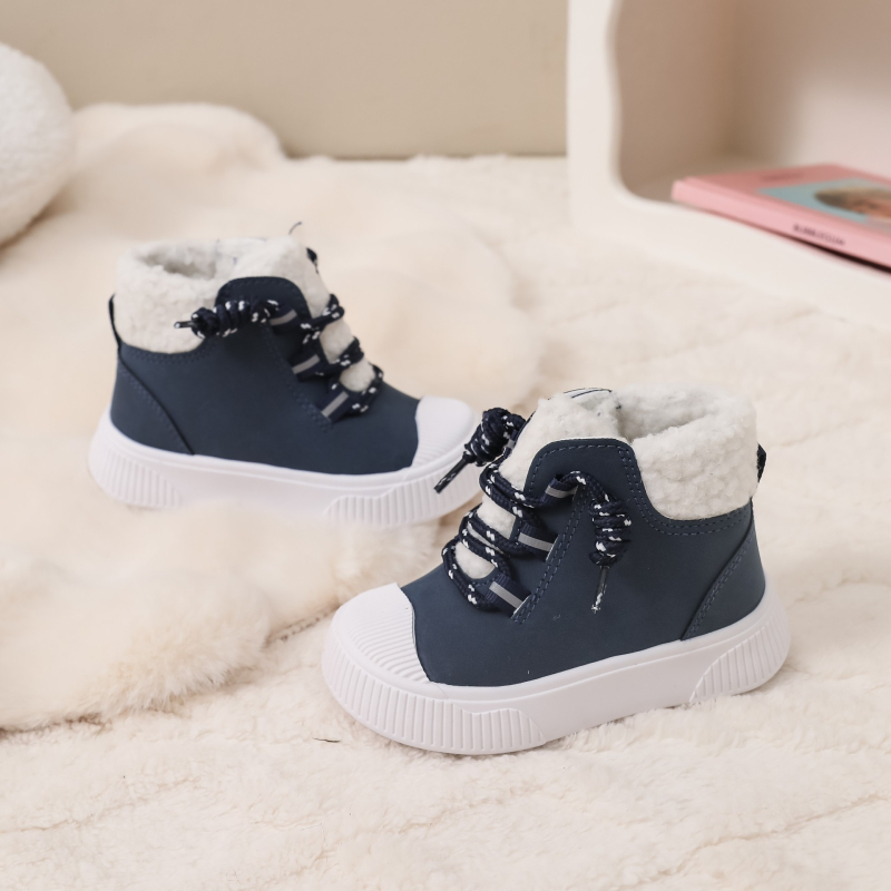 Dječje snježne čizme za zimu, unisex, gornji dio od umjetne kože, PVC potplat, Velcro zatvarač