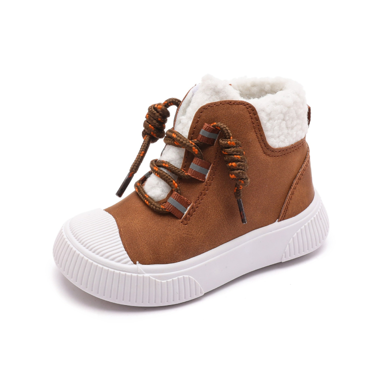 Dječje snježne čizme za zimu, unisex, gornji dio od umjetne kože, PVC potplat, Velcro zatvarač