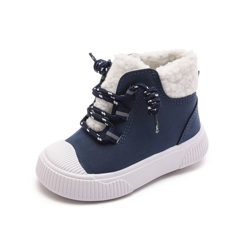 Dječje snježne čizme za zimu, unisex, gornji dio od umjetne kože, PVC potplat, Velcro zatvarač
