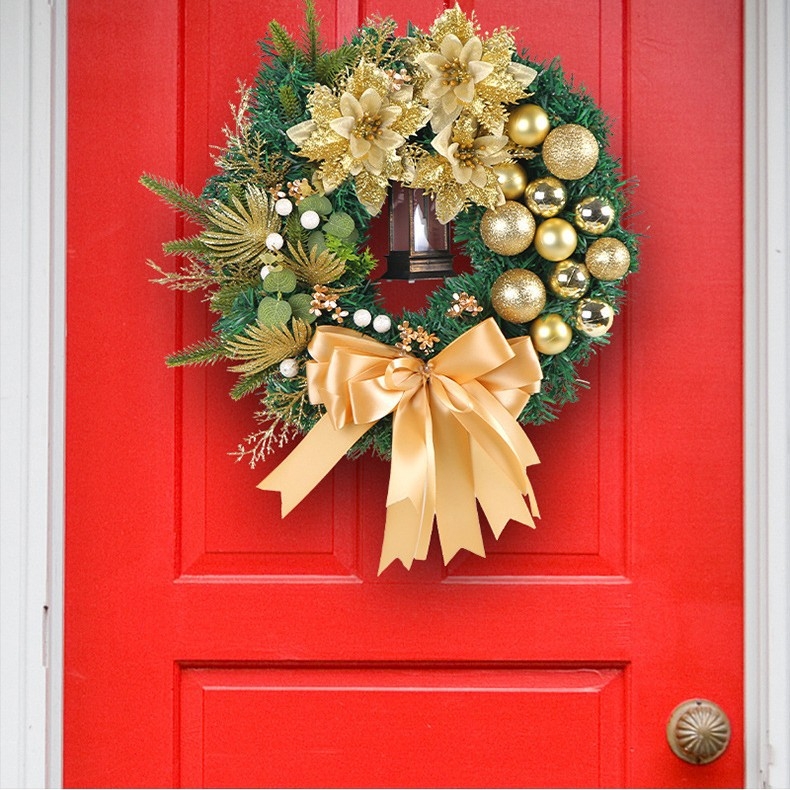 Plastový vianočný veniec, polopracovná a polomechanická výroba, vianočná dekorácia, darček pre priateľa