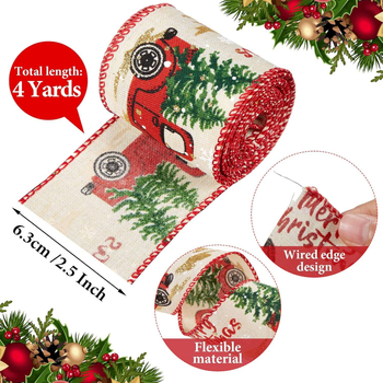 Vianočná drôtová stuha – Materiál: Tkanina; Štýl: moderný minimalistický; Kategória: podnikové darčekové balenie; Darček: Nie; IP povolené: Nie