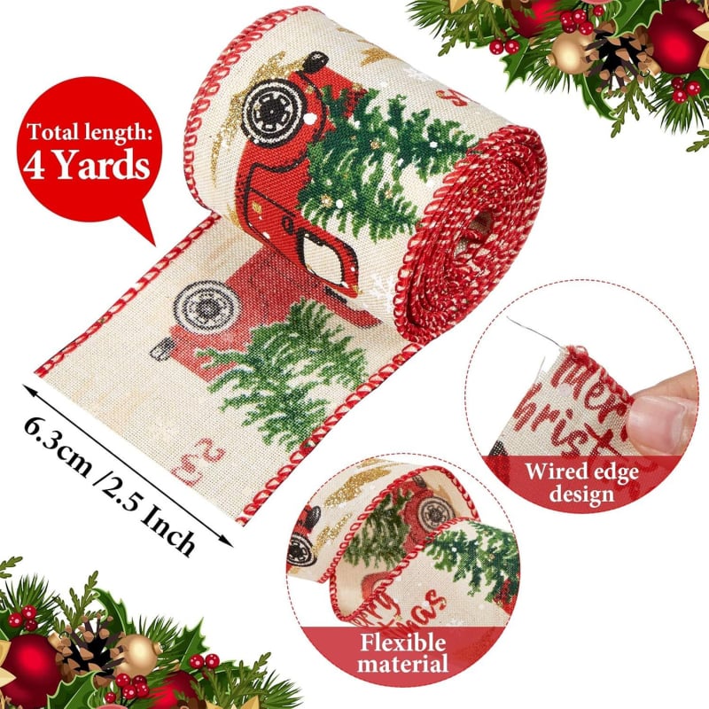 Vianočná drôtová stuha – Materiál: Tkanina; Štýl: moderný minimalistický; Kategória: podnikové darčekové balenie; Darček: Nie; IP povolené: Nie