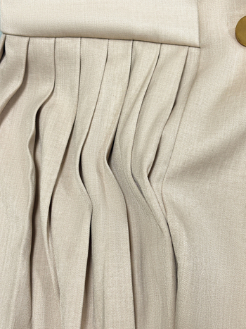 Дамски двойнобортен жакет с плисиран детайл, полиестер, стройна кройка, дълги ръкави, костюмна яка, есен 2025