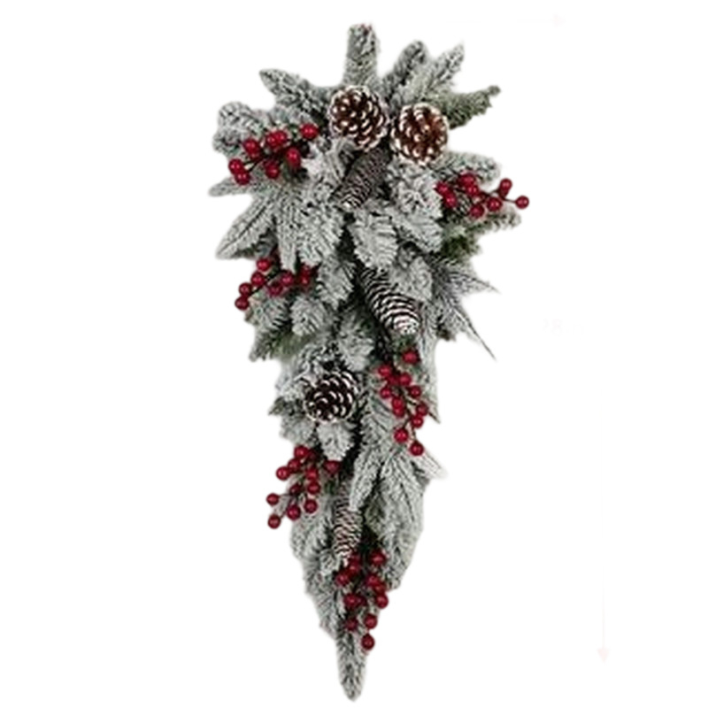 Karácsonyi függő koszorú PE vegyes növényhálóval (Termékkód: PE vegyes növényháló; Anyag: PE vegyes; Stílus: Karácsony)