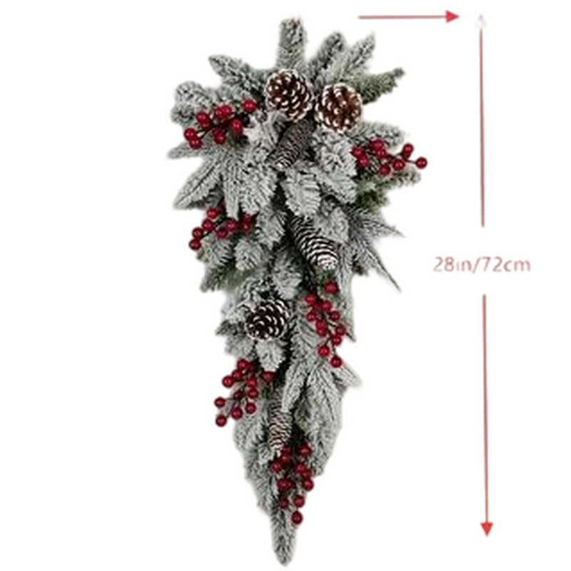 Karácsonyi függő koszorú PE vegyes növényhálóval (Termékkód: PE vegyes növényháló; Anyag: PE vegyes; Stílus: Karácsony)