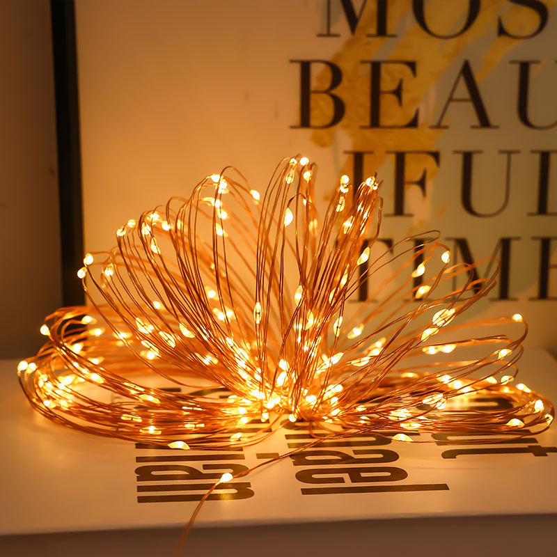 LED napelemes rézdrótos fényfüzér kültéri udvarra, IP65 vízálló, csillag alakú dekoráció, 0,6 W fényforrás, napelemes, ≤36V