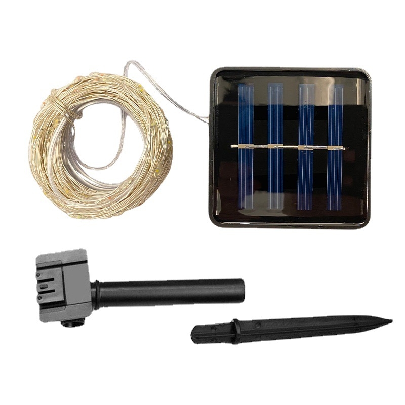 LED napelemes rézdrótos fényfüzér kültéri udvarra, IP65 vízálló, csillag alakú dekoráció, 0,6 W fényforrás, napelemes, ≤36V