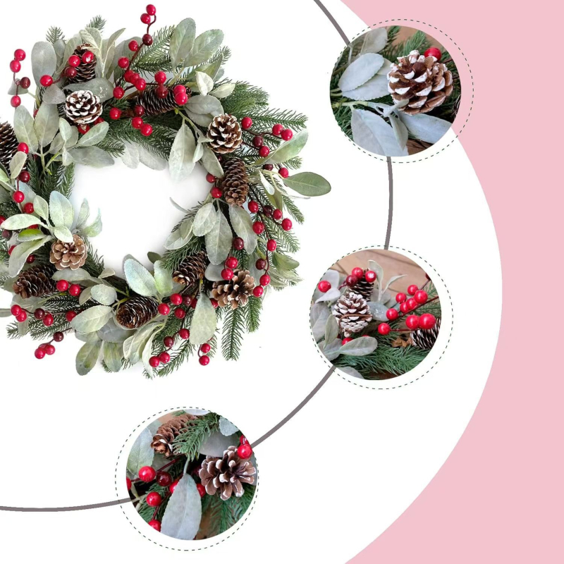 Xin yi karácsonyi girland fa, műanyag és PVC elemekkel