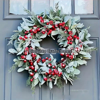 Vianočný veniec, PE materiál, americký štýl, model SD-28