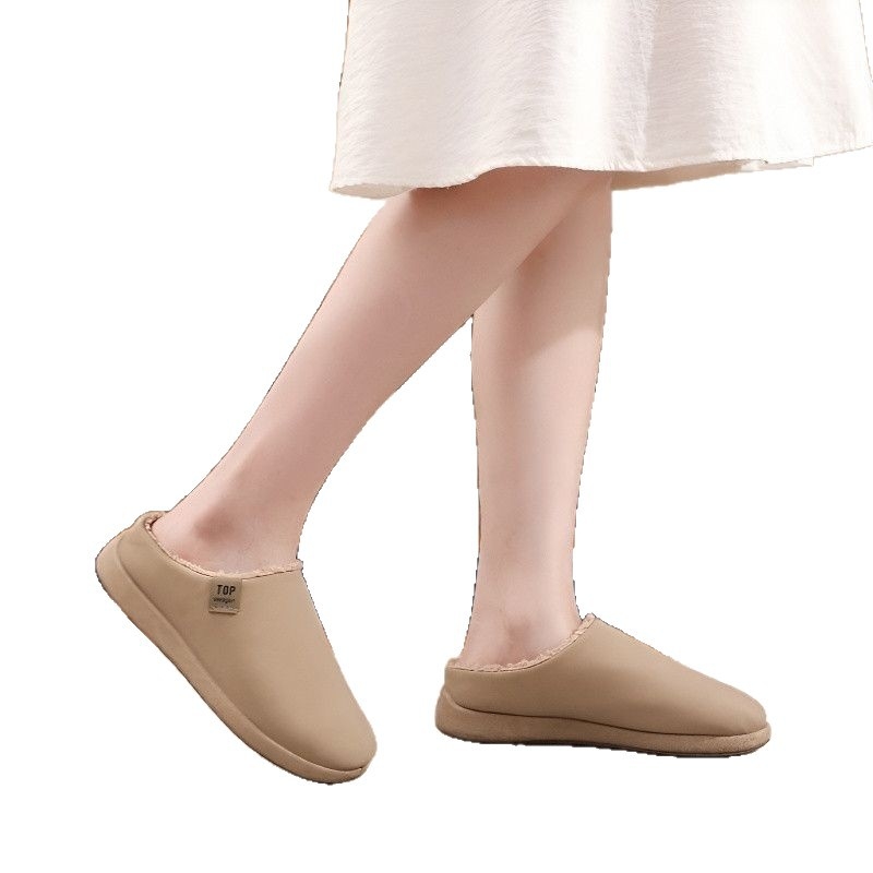 Toe Cap papucs - PU felső rész, gumitalp, casual stílus, egyszínű, könnyű és csúszásmentes