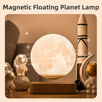 Stolná lampa s magneticky levitujúcim mesiacom, LED, dotykové ovládanie, ABS materiál, 110–220V