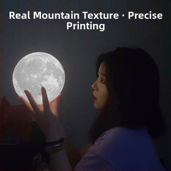 Stolná lampa s magneticky levitujúcim mesiacom, LED, dotykové ovládanie, ABS materiál, 110–220V