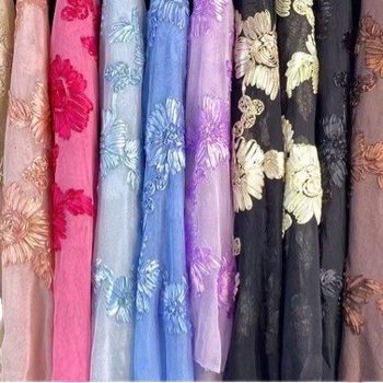 Дантелена флорална тъкан за рокли – полиестерно влакно, бродирана дантела, подходяща за дамски облекла, сватбена рокля, DIY декор