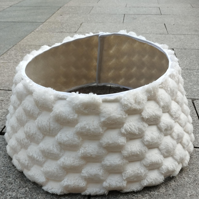 Sukňa na vianočný stromček zo sametu so 3D kvetinovým vzorom (americký štýl, SDMRSW, Vianoce)