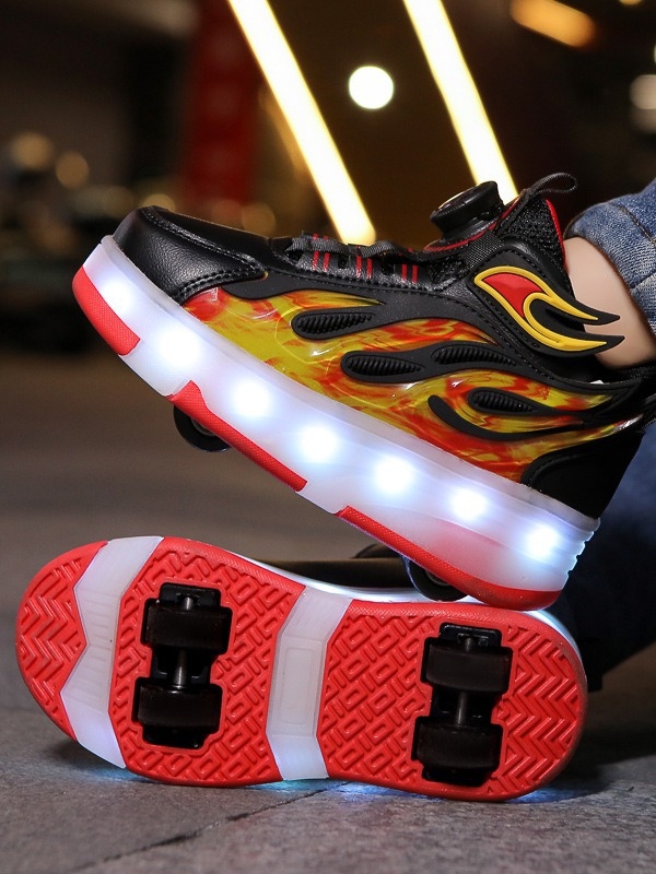 Detské kolieskové topánky, štyri kolieska, dvojradové kolieska, PU kolieska, pohlavie univerzálne, značka Wanfeng