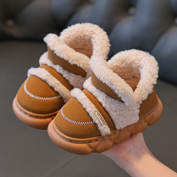 Laste talvekingad Slip-On, libisemiskindla tald, soe fleece vooder, ülemine materjal: kunstnahk, Briti stiil