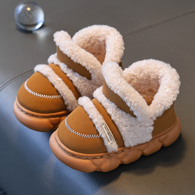 Laste talvekingad Slip-On, libisemiskindla tald, soe fleece vooder, ülemine materjal: kunstnahk, Briti stiil