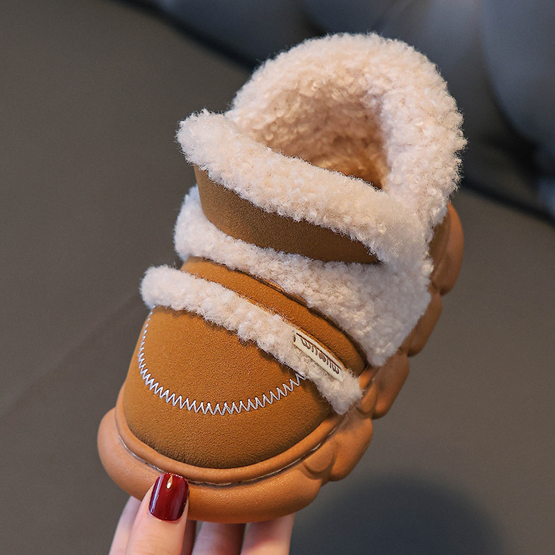 Laste talvekingad Slip-On, libisemiskindla tald, soe fleece vooder, ülemine materjal: kunstnahk, Briti stiil