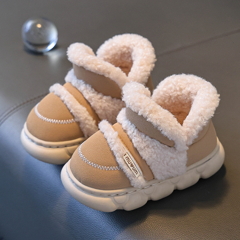 Laste talvekingad Slip-On, libisemiskindla tald, soe fleece vooder, ülemine materjal: kunstnahk, Briti stiil