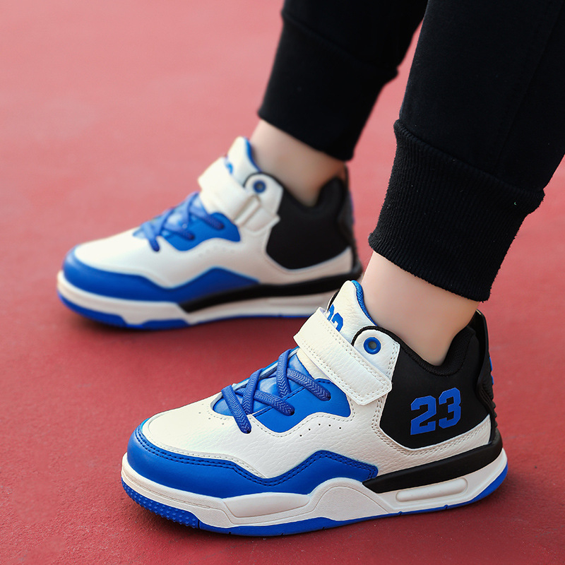 Unisex dječje sportske i casual tenisice s umjetnom kožom na gornjem dijelu, protuklizne, izdržljive, apsorbiraju udarce, zatvaranje na Velcro, za djecu 4–16 godina