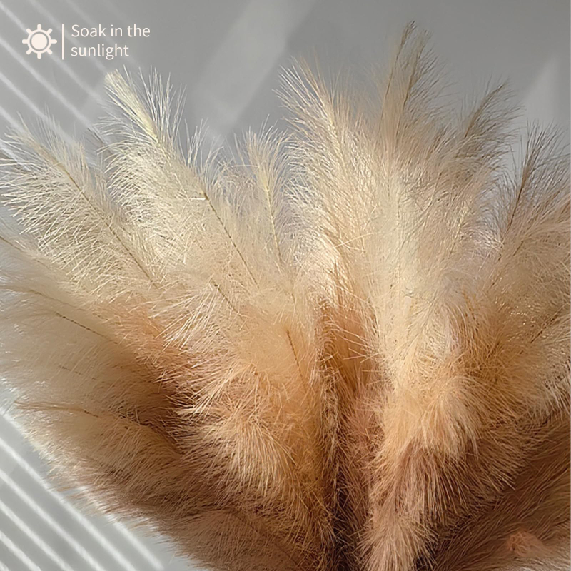 Μπουκέτο αποξηραμένων καλαμιών, πολυεστερικό ύφασμα, διακόσμηση σαλονιού