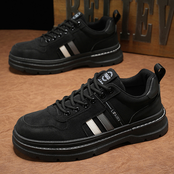 Pánske pracovné topánky - priedušné, protišmykové, nízky podpätok 1–3 cm, hrubá podrážka, PU vrchný materiál