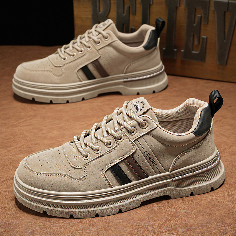 Pánske pracovné topánky - priedušné, protišmykové, nízky podpätok 1–3 cm, hrubá podrážka, PU vrchný materiál