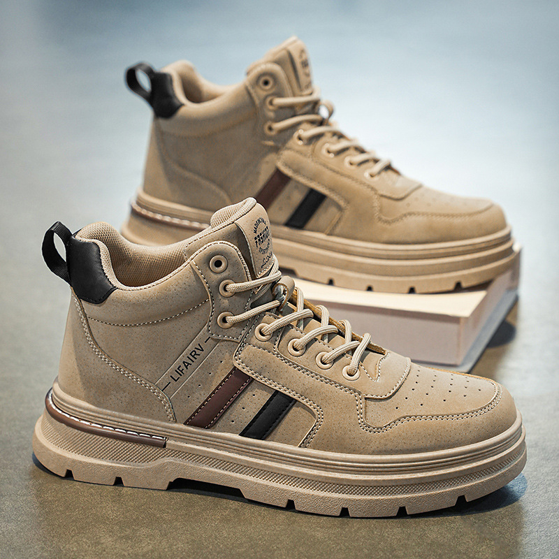 Pánske pracovné topánky - priedušné, protišmykové, nízky podpätok 1–3 cm, hrubá podrážka, PU vrchný materiál