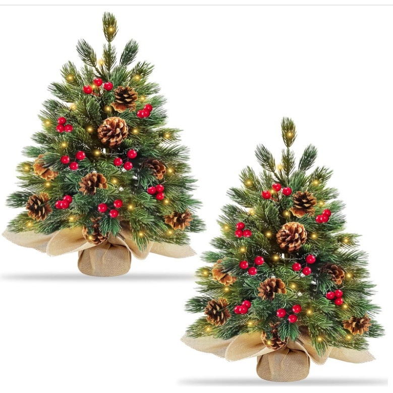 Tong Nian πλαστικό επιτραπέζιο χριστουγεννιάτικο δέντρο με 60 κλάδους και ρυθμιζόμενο ύψος
