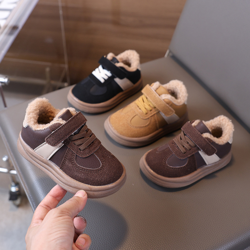 Dječje tenisice s plišanim unutarnjim slojem, Velcro zatvarač, unisex, zima