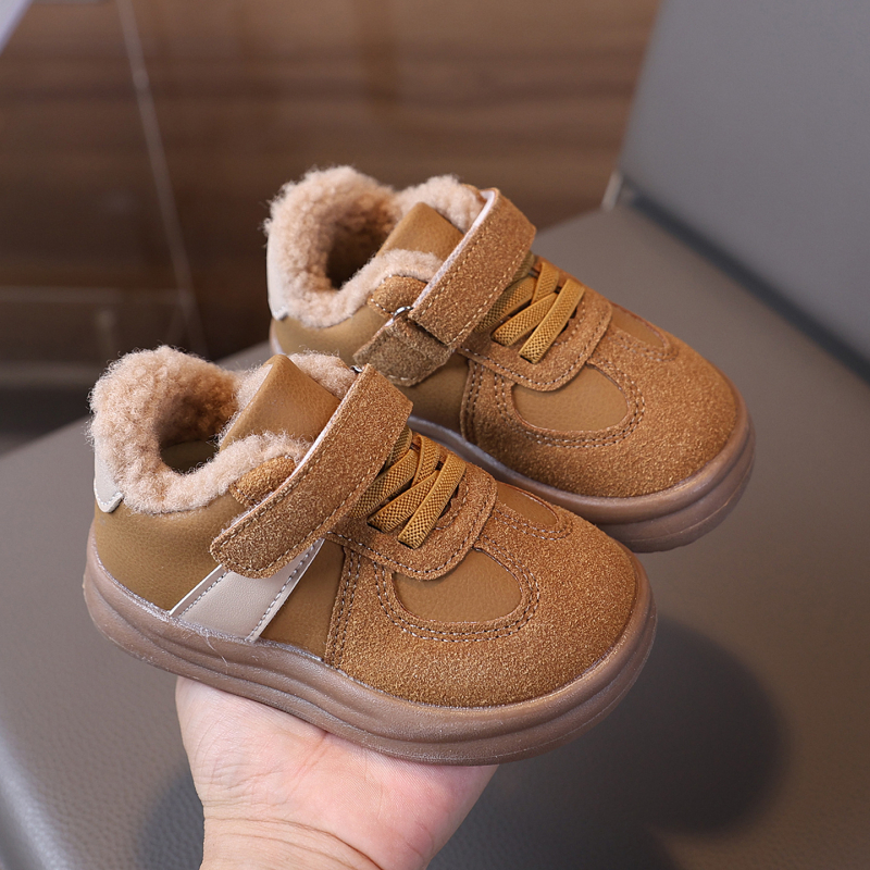 Dječje tenisice s plišanim unutarnjim slojem, Velcro zatvarač, unisex, zima
