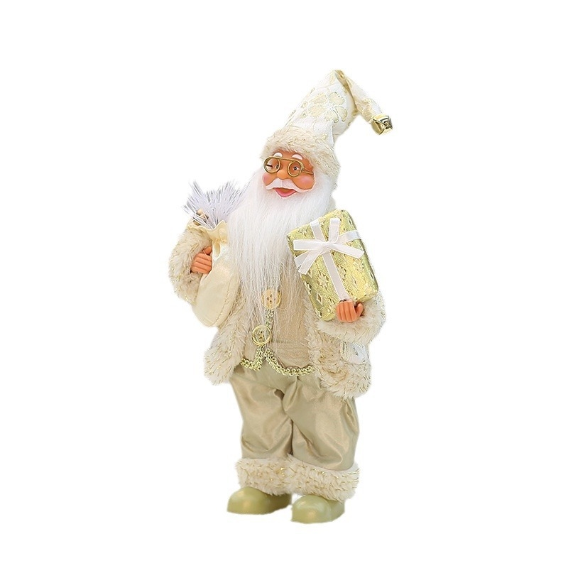 Textilná figura Santa Clausa v stojacej polohe, balenie Opp bag, značka Super elegant christmas, vhodné ako vianočný aj firemný darček