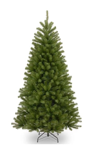 Τεχνητό χριστουγεννιάτικο δέντρο με κώνοι πεύκου και βάση, PVC υλικό, ύψος 90 εκ