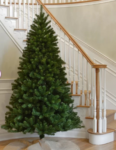 Τεχνητό χριστουγεννιάτικο δέντρο με κώνοι πεύκου και βάση, PVC υλικό, ύψος 90 εκ