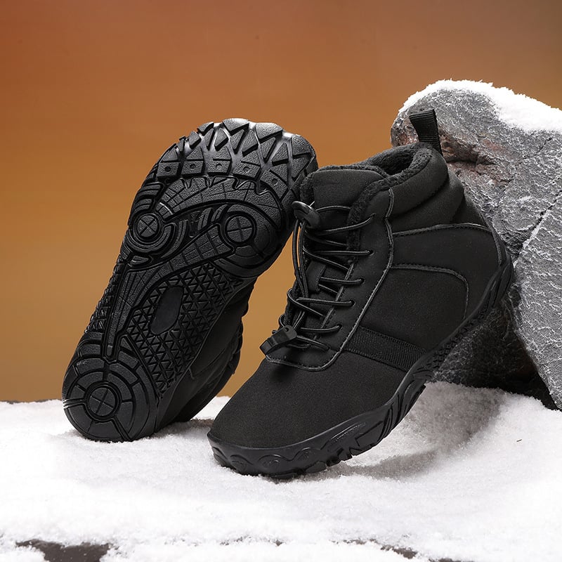 Snehová zimná obuv, PU horná časť, gumová podrážka, okrúhla špička